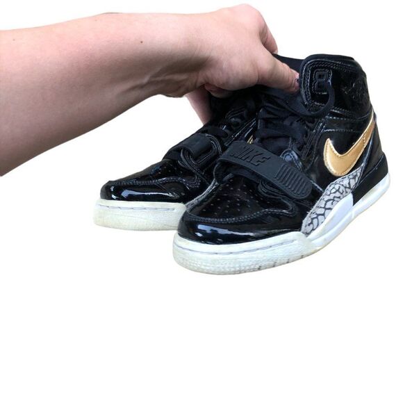 Rare 2018 Nike Air Jordan 1 Legacy 312 Black Gold Patent - Picture 8 of 16